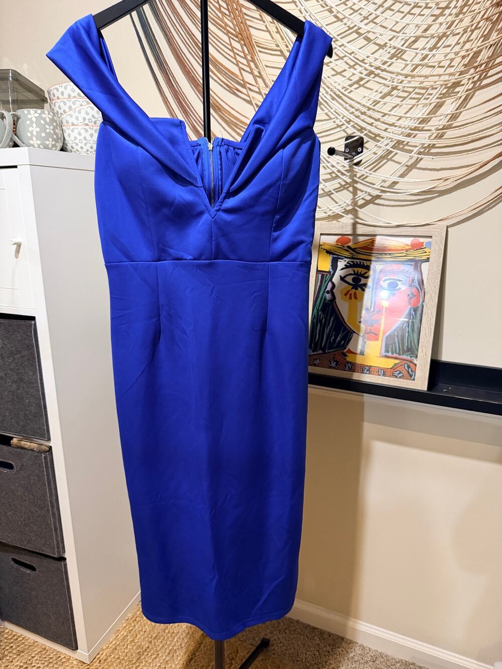 3 for $9 Shein off shoulder Dress blue 2XL 3697